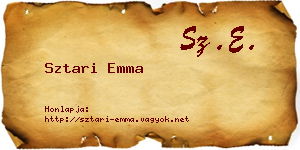 Sztari Emma névjegykártya