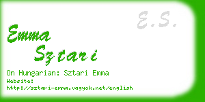 emma sztari business card